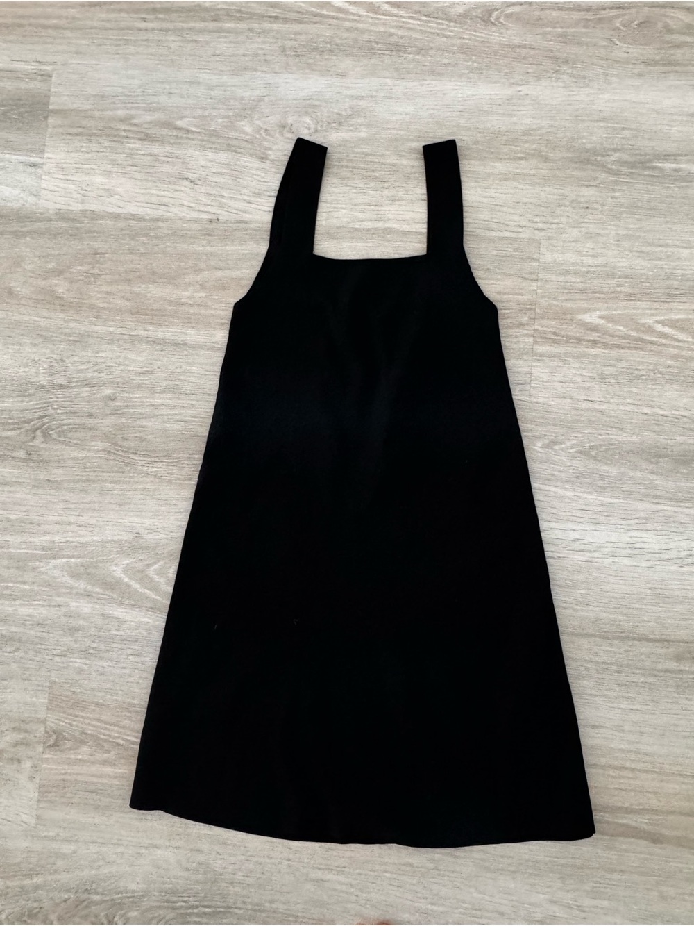 Mango Black Square-Neck Mini Dress — XS